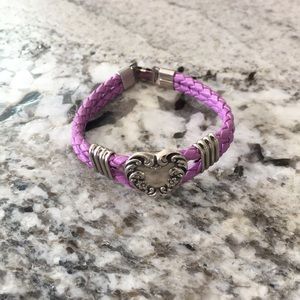 Purple Knot Silver Bracelet